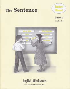 Grades 3-5 (Level 1) The Sentence English Worksheets - Teacher