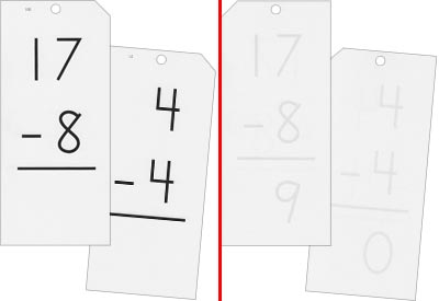 Math Flash Cards - Subtraction