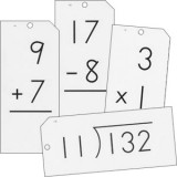 Math Flash Cards (Classroom Size) - Set of 4