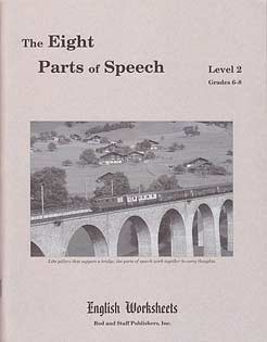 Grades 6-8 (Level 2) The Eight Parts of Speech English Worksheets