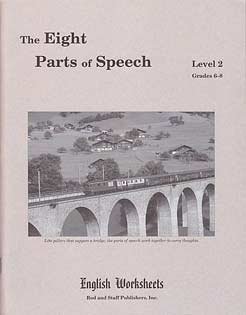 Grades 6-8 (Level 2) The Eight Parts of Speech English Worksheets