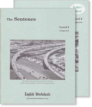 Grades 6-8 (Level 2) The Sentence English Worksheets Set