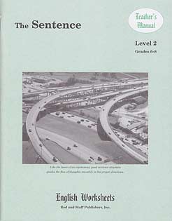 Grades 6-8 (Level 2) The Sentence English Worksheets - Teacher