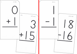 Small Addition & Subtraction Flash Cards