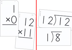 Small Multiplication and Division Flash Cards