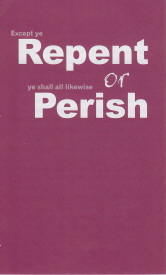 Tract [B] - Repent or Perish