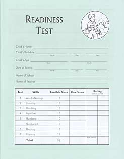 Grade 1 Readiness Test - Pupil