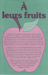 French Tract [B] - &Agrave; leurs fruits [By Their Fruits]