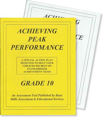 Grade 10 - Achieving Peak Performance - Test Preparation