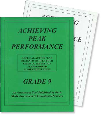 Grade 9 - Achieving Peak Performance - Test Preparation