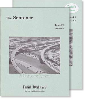 Grades 6-8 (Level 2) The Sentence English Worksheets Set