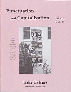 Grades 6-8 (Level 2) Punctuation and Capitalization English Worksheets