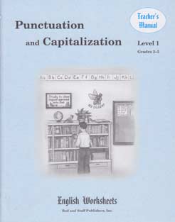 Grades 3-5 (Level 1) Punctuation and Capitalization English Worksheets - Teacher