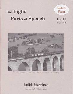 Grades 6-8 (Level 2) The Eight Parts of Speech English Worksheets - Teacher