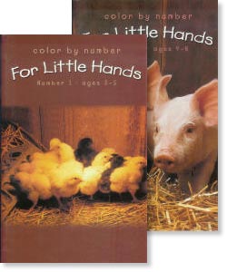 "Color-By-Number For Little Hands" - Set of 2