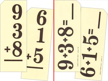 Grade 2 Schoolaid Math - Column Addition Flash Cards