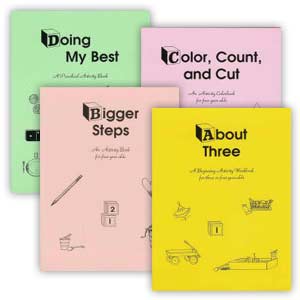 Set of 4 Preschool Activity Workbooks